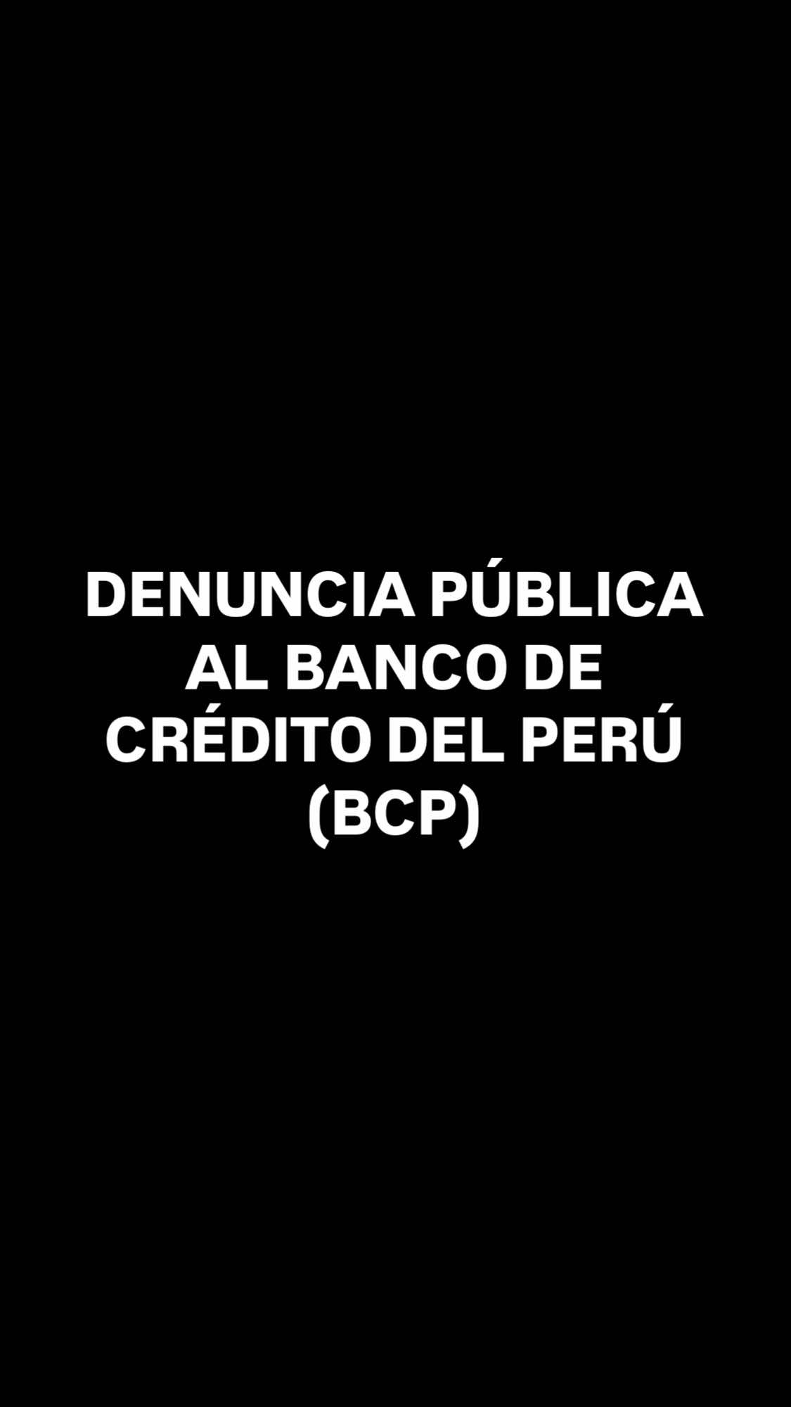 *Actualización: Hoy, martes 23, el BCP se comunicó conmigo con una respuesta a mi favor. Dejé toda la info y recomendaciones en la nueva publicación de mi perfil, por si tú o alguien que conoces pasó por algo similar. Gracias a todos por el apoyo 💛  Realmente odio haber tenido que llegar a este punto de exponer mi caso públicamente. Confiaba en poder resolverlo directamente con el @Banco de Crédito BCP , pero ya no me dejaron otra opción: necesito que me escuchen y se hagan responsables. Les pido por favor que me ayuden compartiendo este video, porque esto le puede pasar a cualquiera y no podemos seguir quedándonos callados. @Indecopi Oficial #bcp #denuncia #indecopi 