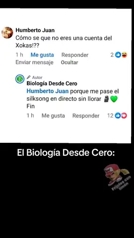 Es mi primer video editado con la herramienta base de Tik tok, pero tenía que registrar esta papeada del @Biología Desde Cero  #hollowknight #silksong #xokas #meme #fyp 