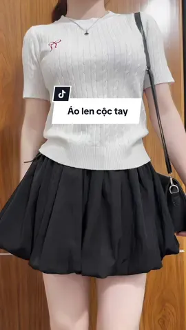 #xuhuong #aoxinhvaydep #thoitrang áo len nữ cộc tay 