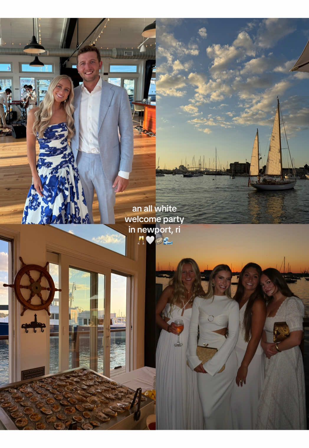 our bride @Roo let us wear white 🤭🤭🤭 #welcomeparty #whiteparty #weddingweekend #weddingguest #newportri