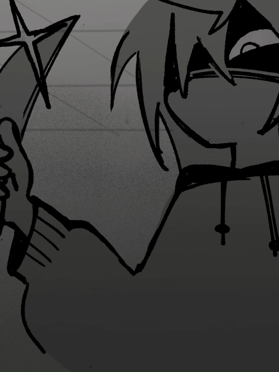 was planning on actually color this but had a crash out mid way so yk .  . . . . . . #deltarune #deltarunetobyfox #animation #deltarunekris #animatic 