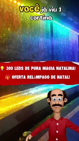 ✨ Cortina de LED com 300 lâmpadas para um Natal inesquecível!#MagiaDeNatal #DecoraçãoComLuz #CasaBrilhando #TikTokShop #NatalInesquecivel