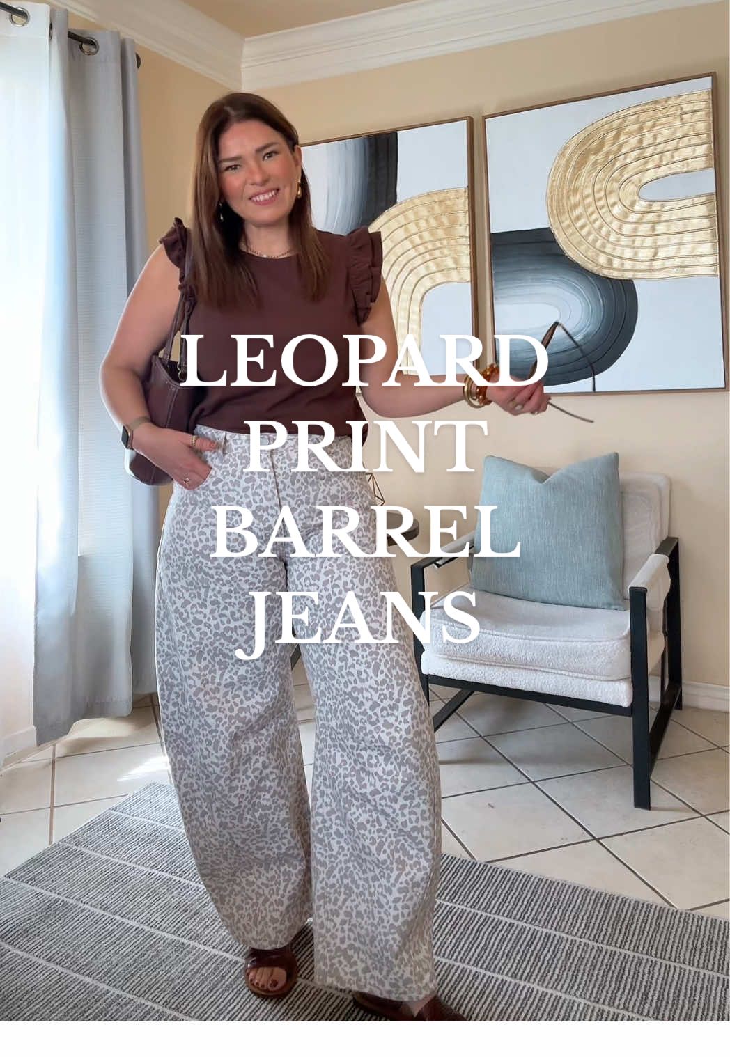 Amando mi outfit de hoy🐆👖♥️ #barreljeansoutfit #leopardprint #barreljeans #highwaistedjeans #OOTD 