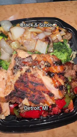 Salmon, Kool Air, and rice was amazing wasn’t dry very moist and mouthwatering🔥  #fyp #foryou #fyp:) #viral #trending                           