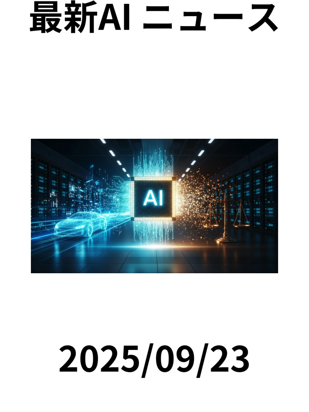 【AI業界激震】15兆円投資ってマジ!? 未来を変える最新AIニュース3選 NVIDIAの15兆円投資がヤバすぎる…🤯 AIの進化がとんでもないことに！ 他にもAppleが訴えられたAI著作権問題や、日産の「ほぼ自動運転」な新技術まで、知っておかないと乗り遅れる重要ニュースを30秒でまとめました。 特に3つ目の運転技術は、数年後のドライブを根本から変えるかも🚗💨 みんなが一番気になるニュースはどれ？コメントで教えて！👇 #AI #最新ニュース #テクノロジー #NVIDIA #OpenAI #Apple #日産 #自動運転 #AIニュース