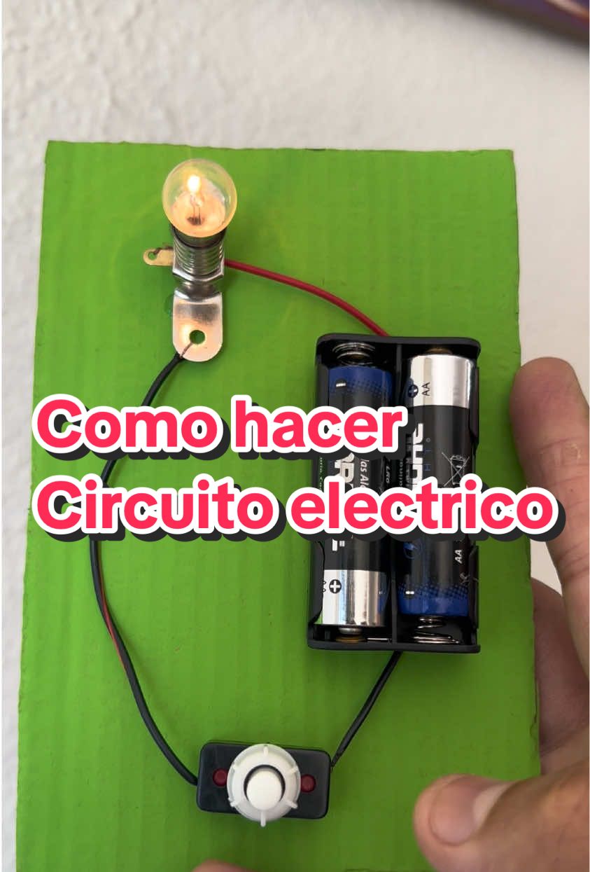 Cómo hacer un circuito eléctrico #proyectos #proyectoescolar #electricidad #circuitoselectricos #viral 