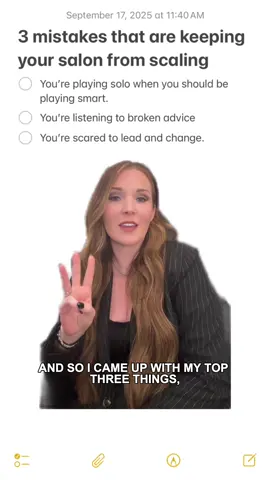 These 3 things are keeping you from scaling your salon, how will you fix it? #hairstylistsoftiktok #salonowner #hairtok #stratasalonstructure #salonownereducation 