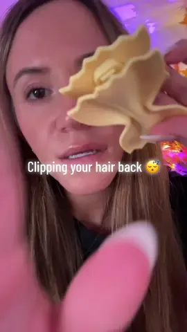 Clipping your hair back for sleep 😴 #asmr #asmrsounds #asmrvideo #relax #fyp 