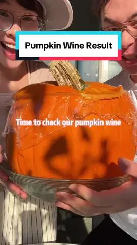 We made pumpkin wine in a large pumpkin 🎃🍶 #pumpkin #Recipe #wine #Foodie #cooking 