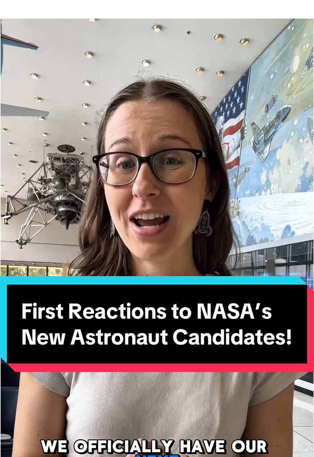 First reactions to the new NASA astronaut candidate class from on site at Johnson Soace Center! There’s a lot of candidates with some really unique science backgrounds from anesthesiologists to NOAA hurricane hunters to someone coming off a gig as a director of flight test engineering. Can’t wait to get to know this class more and share their stories with you all! 🚀 #nasa #astronaut #space #astronautcandidate #womeninstem 
