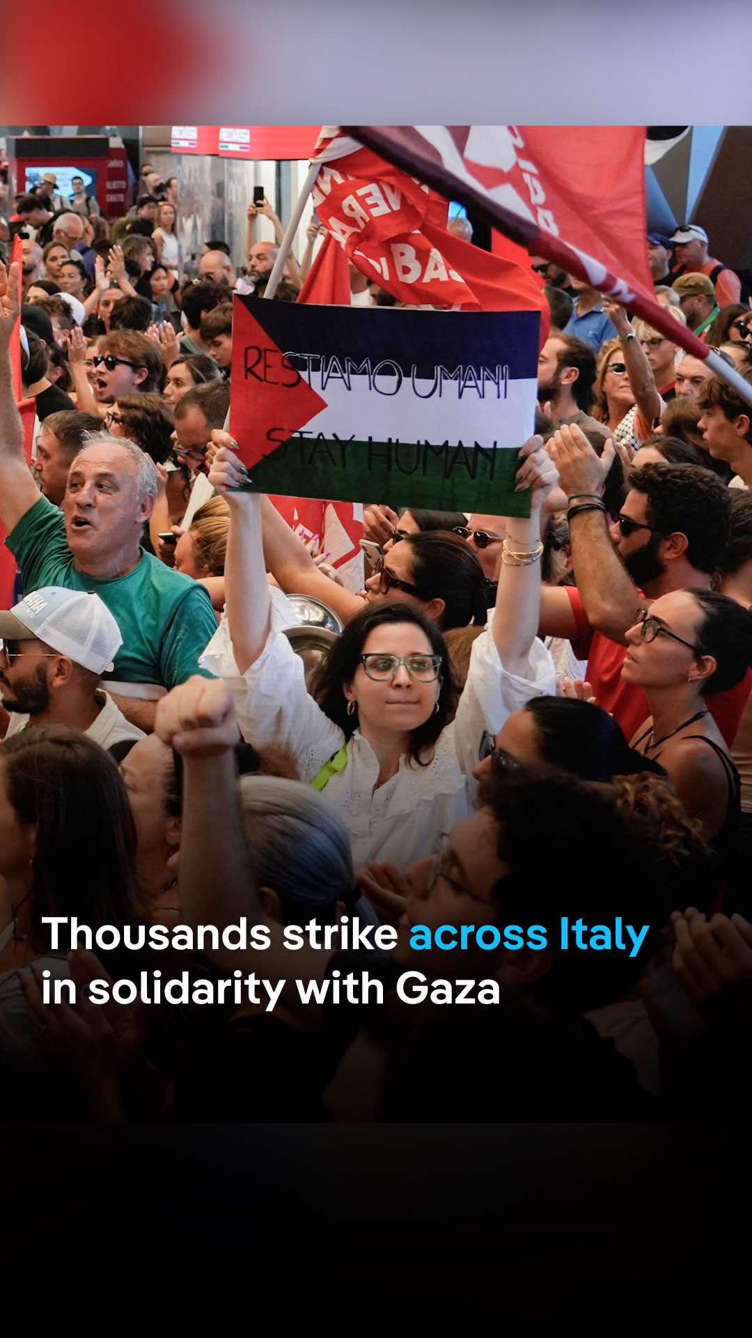Priests, port workers, students and thousands of others protested across Italy against Israel’s offensive in Gaza, blocking roads, stopping transit and shutting down schools in solidarity with Palestinians. Several rallies saw clashes with police. #Italy #Gaza #Palestine