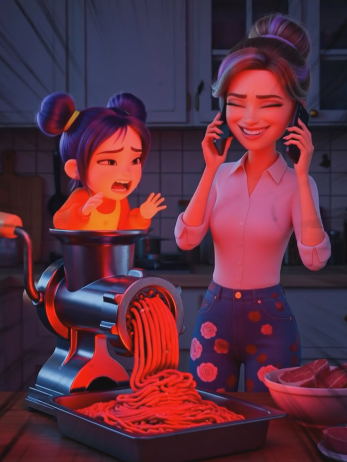 😱Ana was caught in the grinder by accident! #aivideo #aistory #animation #desenho #cartoonforkids #tiktokkids #kidsoftiktok #cartoonsforkids #funnystory #horrorstory #hororstory