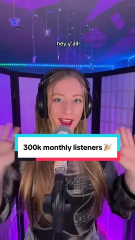 AHHHHHHH!!!!! thank you all so so much for listening to my music on @Spotify & for helping me reach 300k monthly listeners! HUGE HUGE W as an independent artist!! y'all are the BEST!!! i'm so so grateful for the #lolabugs 🥹🫶🤍🦋