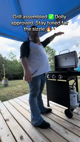 Grocery run ✅ Back at the BusPort 🚌 unloading & setting up our new grill on the front porch 🔥 Dolly’s supervising, of course 🐾 Stay tuned, steak night is next! You can check out the grill being loaded here:  @BusItOnHome | Our 1985 MCI Bus  #BusLife #TinyHomeLiving #DIYSetup #PorchVibes #GrillGoals