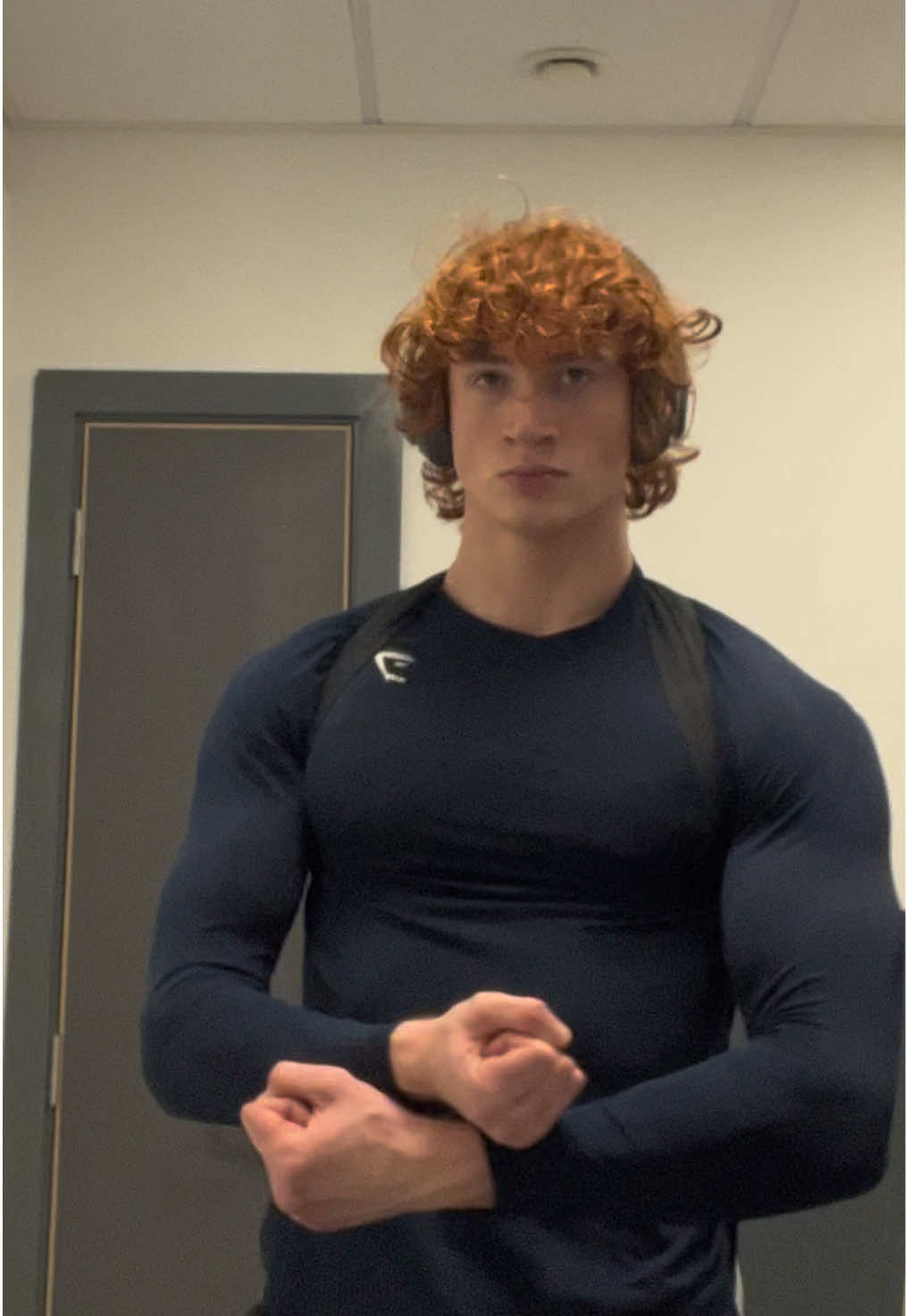 @Gymshark Geo Seamless Muscle Fit Long Sleeve Shirt  I think it’s a tuff shift, I just need to fill it out more.  #gym #GymTok #gymshark 