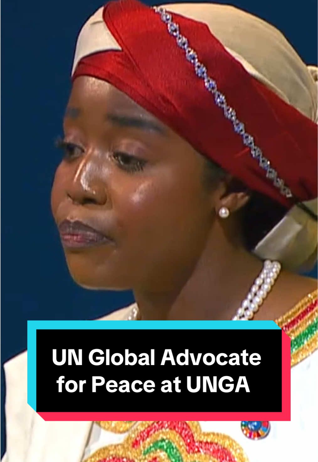 At the #UN80 Commemoration of the United Nations, Global Advocate for Peace, Maryam Bukar Hassan (@Alhan Islam) shared a powerful message.  “Will we dare to work #BetterTogether?  Because if the past proves we can build peace from ashes, then the present demands that we build it again- louder, braver, together.”  @UN 