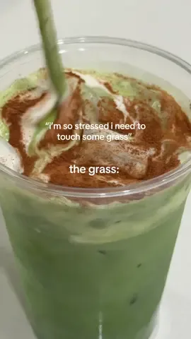 love the grass🤭 #matcha #fyp #miami #homemade 