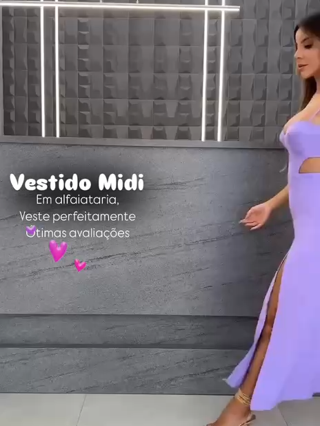 estvido feminino alfaiataria midi com fenda tendência sofisticado#moda #modafeminina #look #vestidosdefiesta #vestido