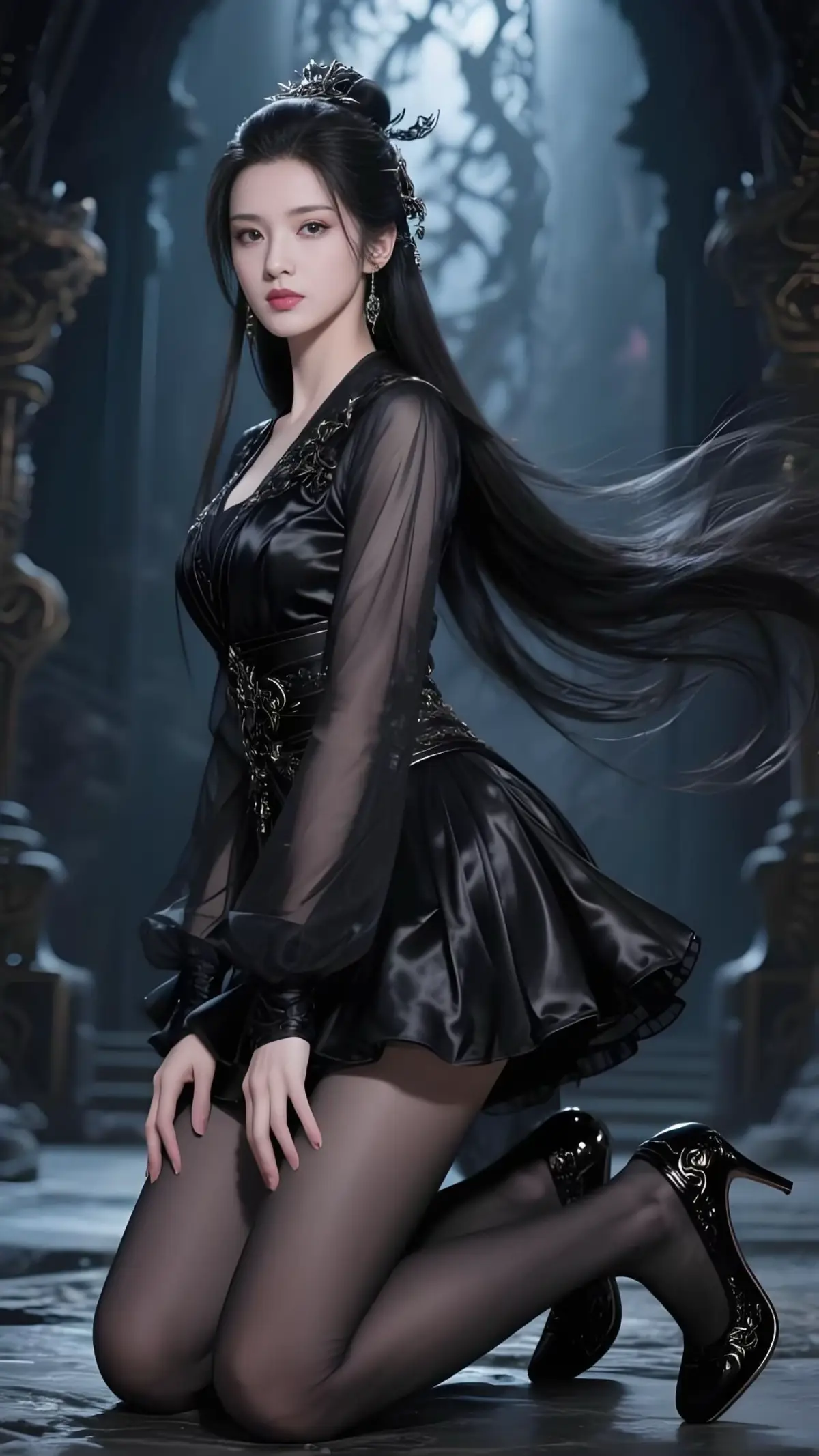 #tiktok  #douyin Girl 黑色系 御姐