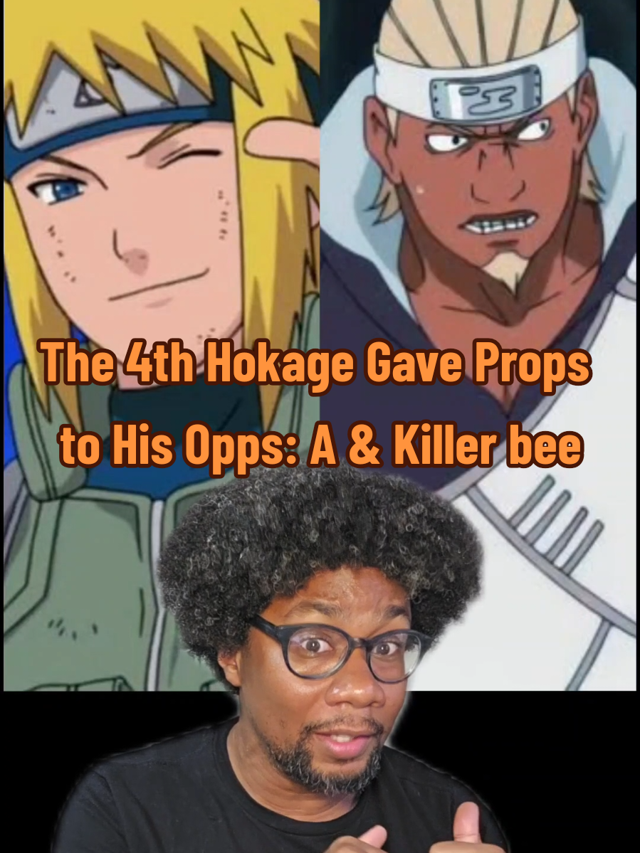 The 4th Hokage Minato Namikaze of the Hidden leaf village only gave props to A, the 4th Raikage & Killer B, the 8 tails jinchuriki of the Hidden Cloud Village.  #minatonamikaze #Raikage #naruto #anime #animetok 