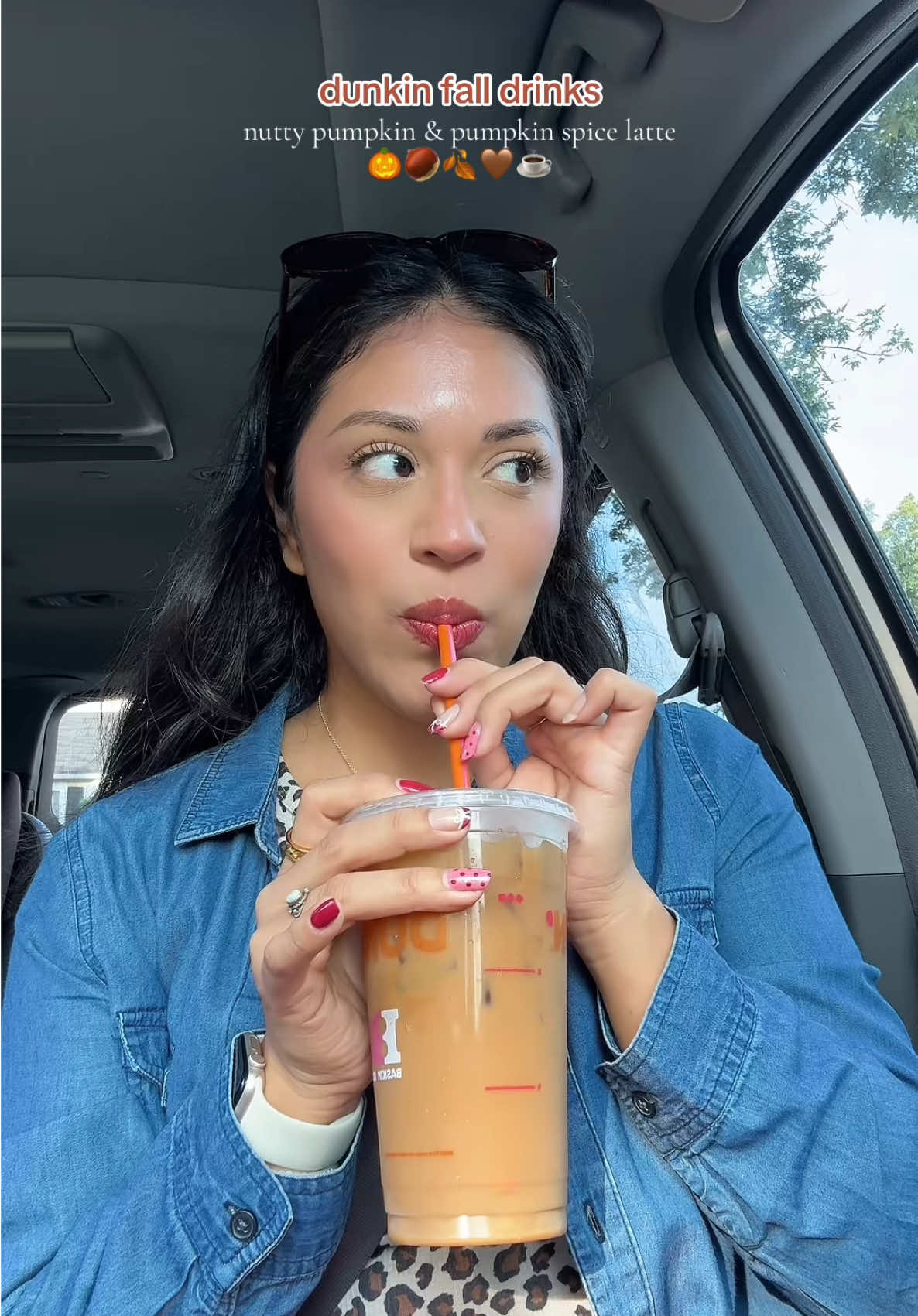 trying the pumkin sugar cookie next time! 🍂🤎 #dunkin #dunkincoffee #pumpkinspicelatte #dunkinfalldrinks #icedcoffee 