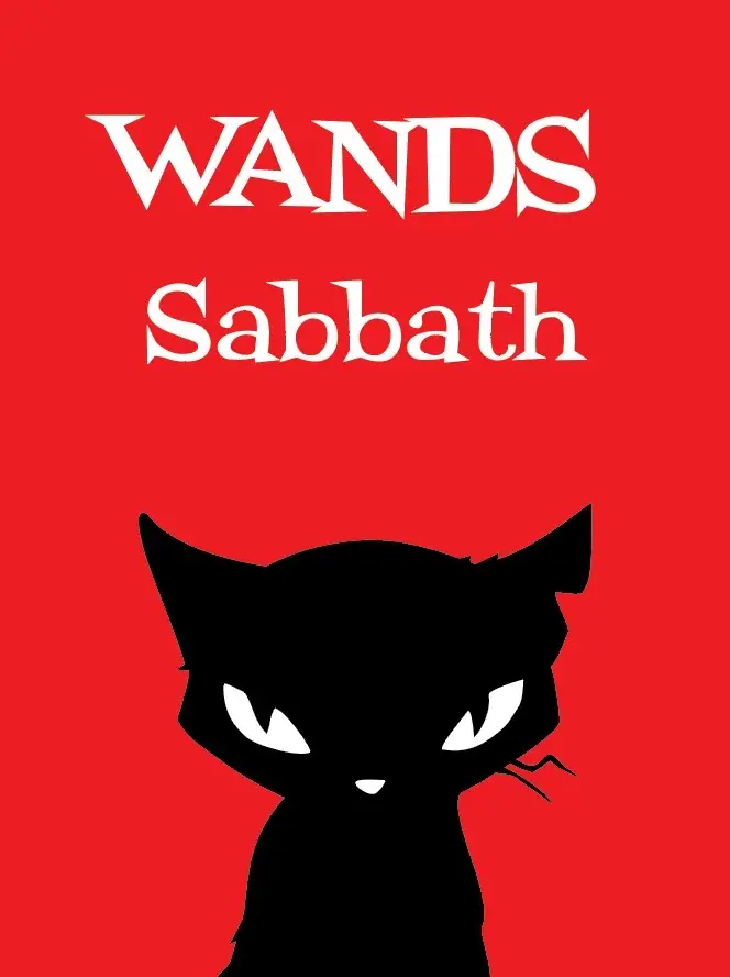 The final suit: WANDS 🪄🔥🔥🔥 Featuring the fiery troublemaker Sabbath 🐈‍⬛ We’re so excited to be bringing this tarot deck to you! Designs are under way, including the minor arcana, which will be themed around Emily’s 4 cats. Which of these Sabbath-inspired wands is your fav? Let us know in the comments!