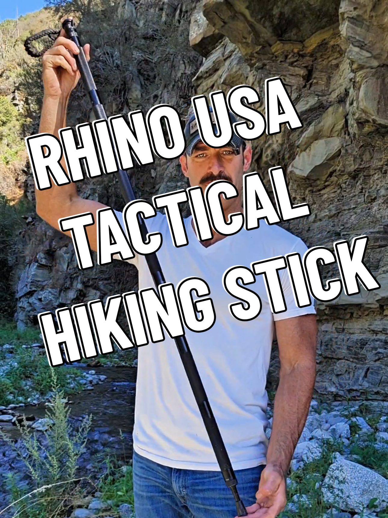 These Tactical Hiking Sticks from @Rhino USA are just what you need while Hiking, Camping, or spending any time Outdoors! Perfect for self protection even when on a neighborhood stroll! #Outdoors #Hiking #tactical #camping tactical hiking stick honest review, rhino tactical hiking stick, he pulled that out FAST, best tactical hiking stick, rhino usa walking stick, walking stick survival tool, tactical survival hiking stick