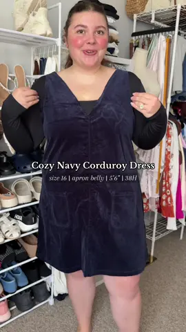 Corduroy season is here! 🍁☕🍂 This sleeveless jumper is perfect layered over tights, boots, and long sleeves—your new cozy fall uniform! #corduroydress #falldress #plussizefallfashion #plussizedress #TikTokShopCreatorPicks 