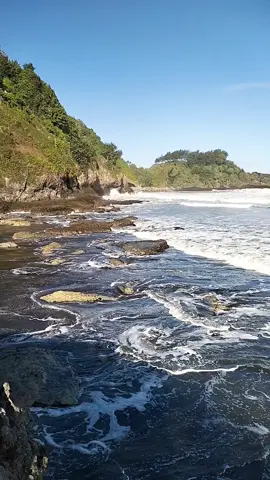 video mentahan pantai ❣️ #pemandangan  #ombak #karang #pemandangan #aesthetic 