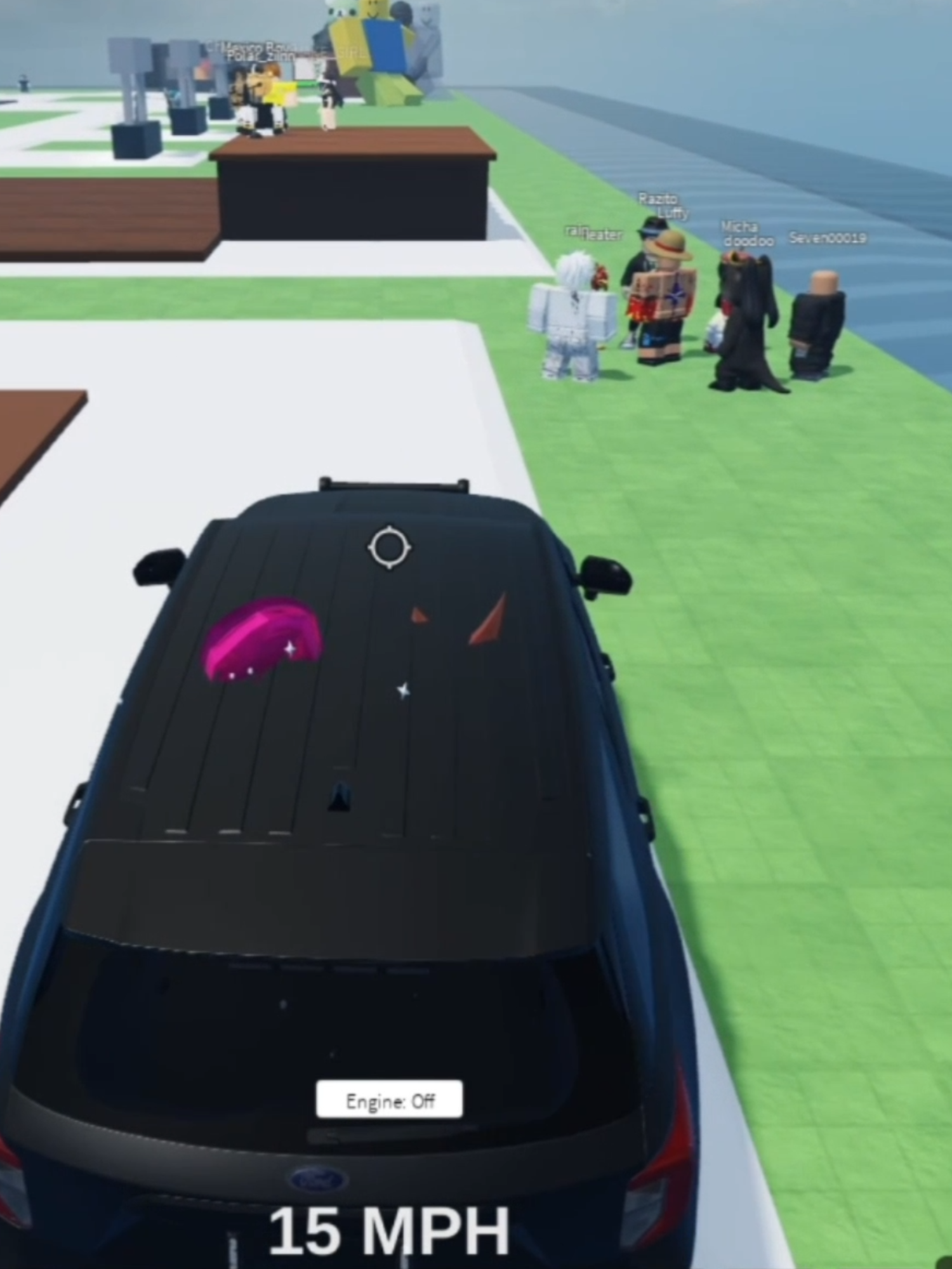 I used admin commands to spawn cars to help players get around faster in roblox! #roblox #robloxfyp #micup #robloxvc #robloxvoicechat