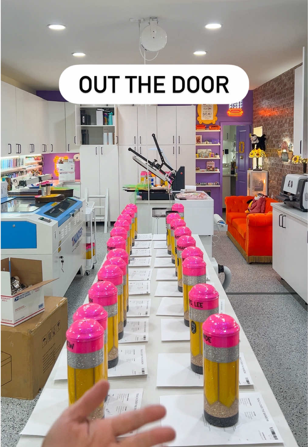Out the Door • The first batch is out the door! Worked until 3:30 AM and I foresee that same time frame again tonight! Keep watching for your tracking numbers to update. ❤️ • #crafting #crafter #SmallBusiness #entrepreneur #christian