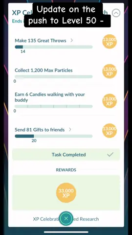 Update on the push to Level 50 by October 15.  Can I get there??  Follow to find out… #DillySquad #PokemonGo #level50 #PokemonGoCommunity #Grind 
