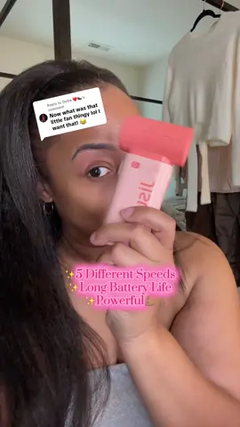 Replying to @DeDe ❤️🦦 Portable fan for the win. #portablefan #tiktokshopfind #tiktokshopmademebuyit #tiktokshopcreatorpicks 