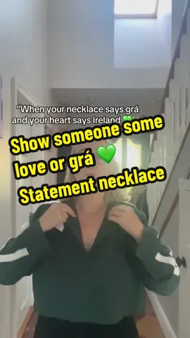 “Irish made, Irish words, Irish love – this is grá in jewellery form 🍀 by Fíor Jewellery” Fabulous unique Irish Statement pieces ✨I bought myself this necklace for as little as €35.99 incl shipping. #FiorJewellery #Grá #IrishJewellery #Tiktokmademebuythis #Tiktokshopireland @The Collective Agency TTS IRE 