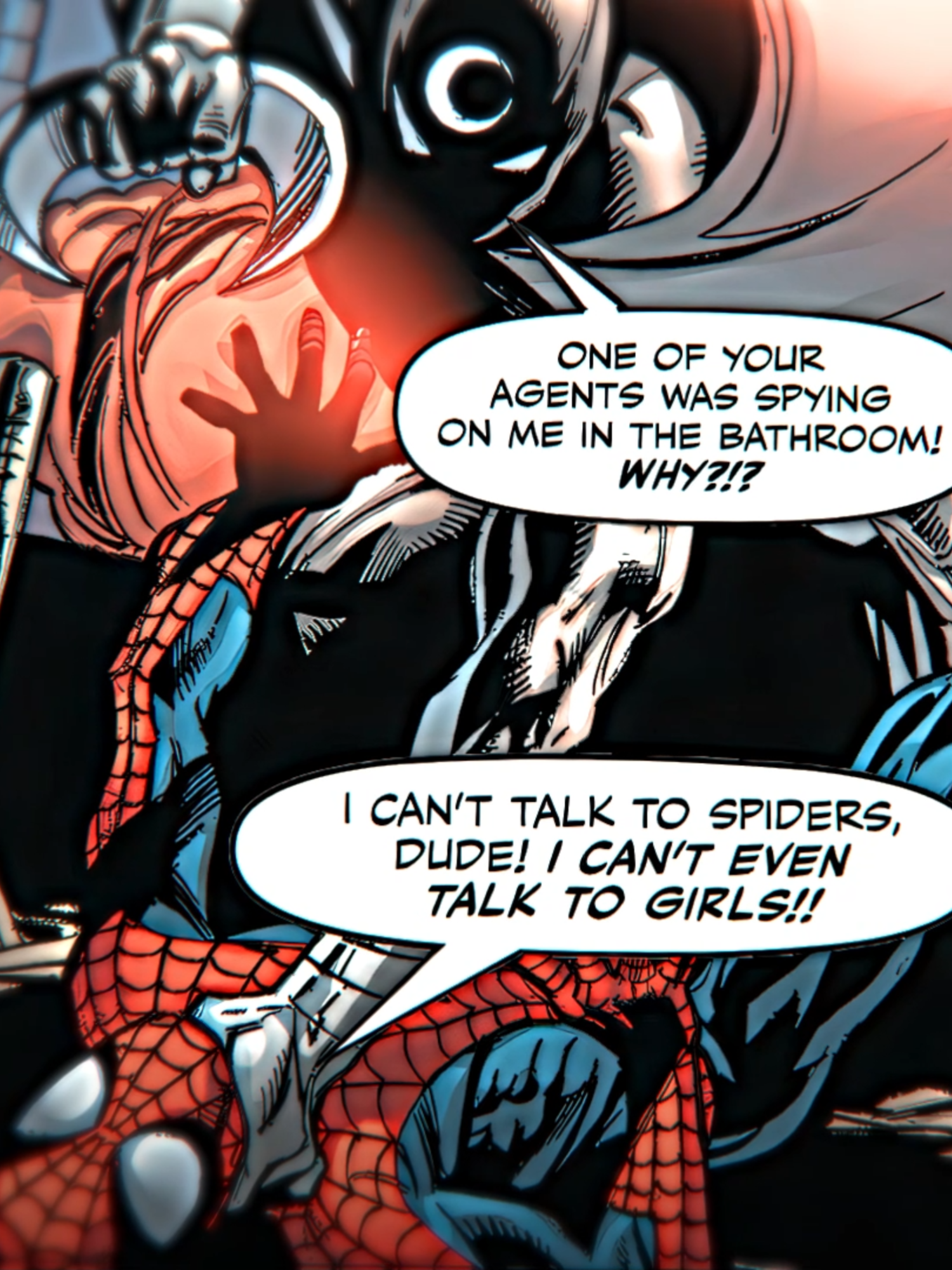 biggest lie oat | moon knight: @silverlt_ #ultimatespiderman #spiderman #peterparker #marvelcomics #marvel #spidermanedit #fyp
