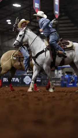 Throwing it back to the winners of the Pro Futurity Riata Championships because well, it’s Riata week and we are pretty hyped!🔥 Cash Duty on Metallic Katrina by Metallic Gray and Dylin Ahlstrom on DD Denvers Badger by DD Docs Irish Badger winning $72,000.  Watch the richest and largest Ariat World Series of Team Roping qualifier, the Riata Championships live on Roping.com Sept. 24 - 28. Livestream link in bio. 