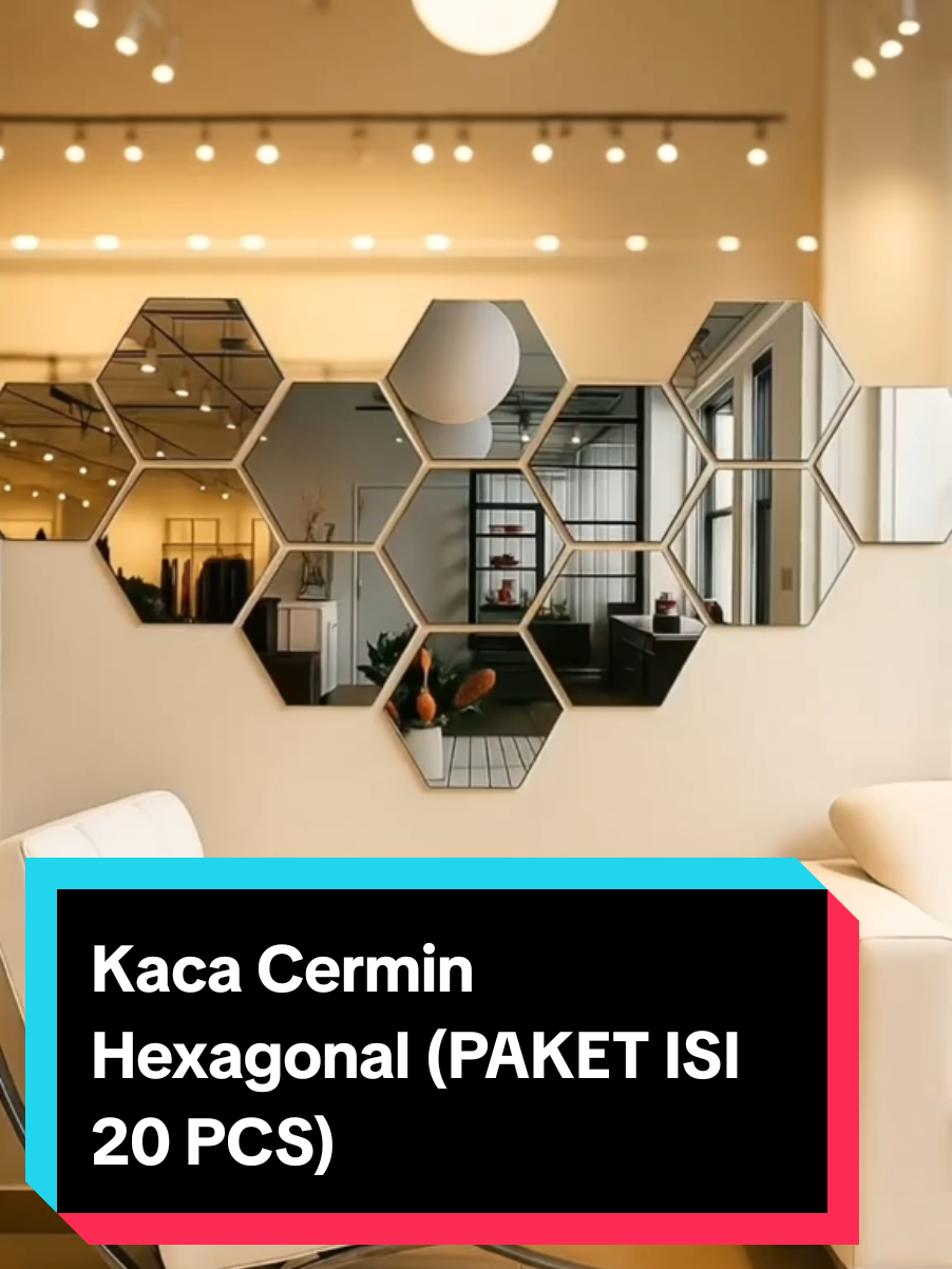 Kaca Cermin Hexagonal (PAKET ISI 20 PCS) #fypppppppppppppppppppppppppp #kacacermin #terbaru #kualitasterbagus #bahandijamin 