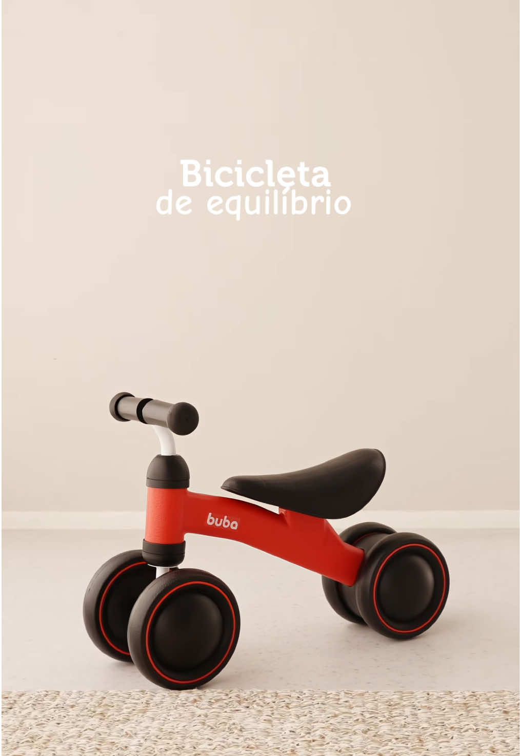 Bicicleta Equilíbrio Infantil Andador Sem Pedal 4 Rodas Bebê Buba. . . . ##infantil##buba##brinquedosinfantis##fyp##shopee