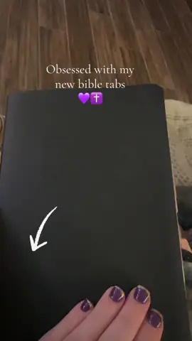 The gold lettering is STUNNING! It matches the gold edges on my bible 💜 #bible #biblestudy #bibletok #christiantiktok #christian 