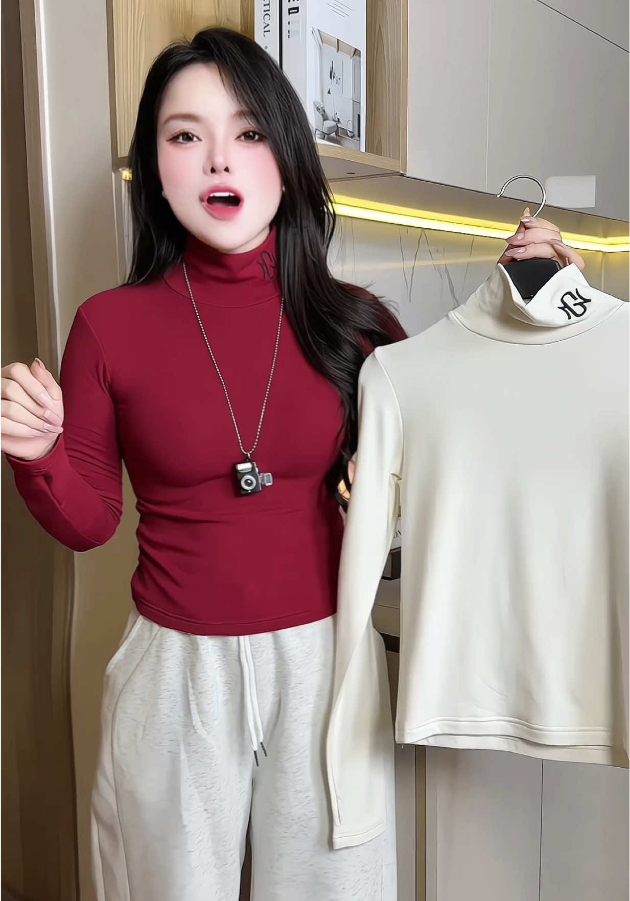 Áo thun giữ nhiệt cổ cao Guno dài tay dễ mang dễ mặc nay lại hơi giá rẻ lắm luôn í #aothunlanh #aothuncaoco #aothun  #aothunnu #aothunnuxinh