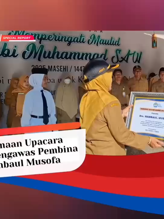 . Momen kebersamaan upacara bendera bersama bapak H. Drs. Mambaul Musofa (Pengawas Pembina SMAN 3 Tuban). . Beliau sebagai pembina upacara pada hari Senin, 22 September 2025 ini menitipkan pesan untuk dapat meningkatkan derajat peserta didik. . Adapun hal-hal yang dapat meningkatkan derajat antara lain : Iman dan taqwa, berakhlak mulia, sehat dan berilmu. . Bapak H. Drs. Mambaul Musofa telah membersamai SMAN 3 Tuban selama 9 tahun, terima kasih bapak telah menjadi bagian dari cerita kami. . SMAGA CAKEP Cerdas. Beretika. Berprestasi. . #cabdintuban #cabdinbojonegoro #jawatimurbangkit #smagatuban #smagacakep #indonesiaemas2045 #guruhebatindonesiakuat . @ariesagungpaewai @dindik_jatim @khofifah.ip @emildardak @abe_mukti @direktorat.sma @bbgtkjatim @bbpmpjatim @kemendikdasmen