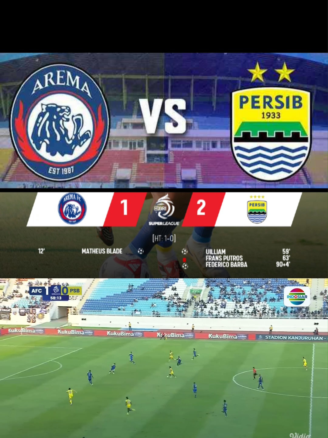 Persib Menang di Kandang Arema 2-1