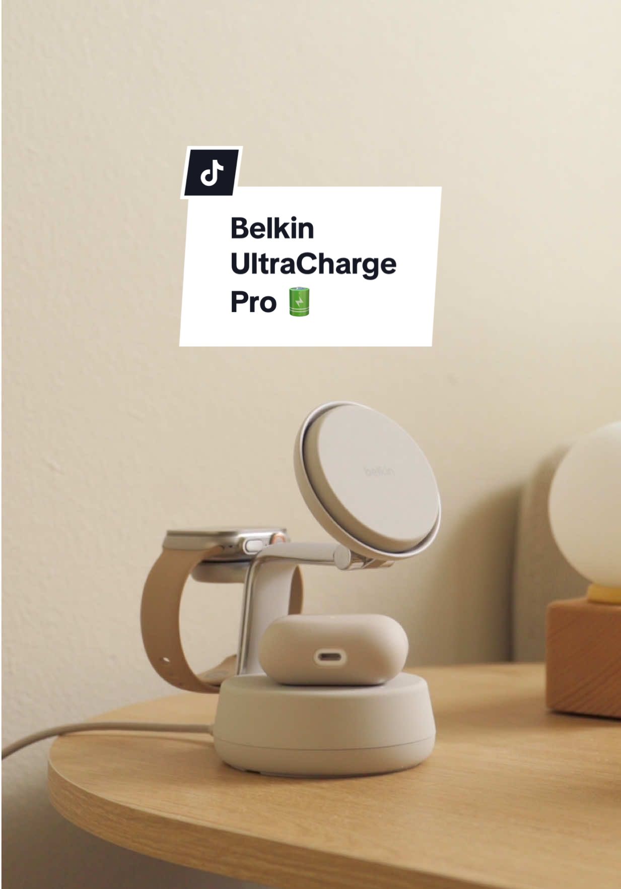 You have to check out @Belkin’s new UltraCharge Pro in this beautiful sand color! 😍 Your iPhone can go from 0% to 50% in 25 minutes! 😱 It also has ChillBoost active cooling technology - regulated device temperature during fast charging! ❄️  I can’t wait to use this with my new iPhone 17 Pro Max! 🤗 #belkin #Tech #techunboxing #techcreator #desksetup  