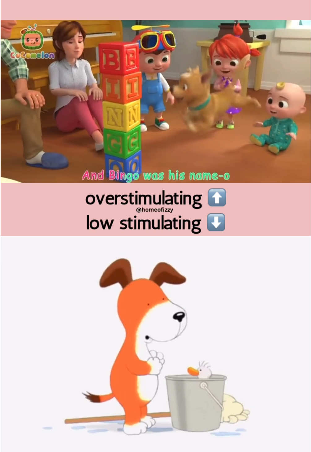 Overstimulating vs Low Stimulating Toddler Shows🫣  The difference is always so insane when you compare them side by side!!  #lowstimulatingshows #overstimulatedtoddler #lowstimulation #toddlershows #toddlerscreentime 