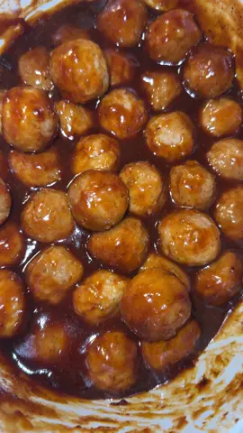 Meatballs quick and easy I love it😩😩 #meatball #bbq #POV 