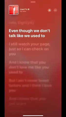 Used to- KB Mike #fyp #lyrics #music #viral 