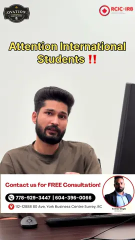 If you are in your final semester and currently studying part-time, this video is for you‼️! We’ve recently seen many cases where students face serious issues while applying for their PGWP. Sometimes it happens due to not maintaining the required GPA, wrong course selection that doesn’t count towards their credential, or needing to repeat a semester to meet program requirements. Even if your college provides written acknowledgment for the part-time status, IRCC has been refusing such cases❌, which creates big challenges for students. That’s why it’s very important to remain a full-time student✅, even in your last semester, to avoid problems with your PGWP application. Don’t let a small mistake affect your opportunity to stay and work in Canada🇨🇦. If you are in such a situation, or have any doubts about your eligibility, contact us today at the numbers below or visit our office. Our team is here to guide you through the right steps💯. ☎️778-929-3447/604-396-0066 📧info@ovationimmigration.com 📍112-12888, 80 Avenue,Surrey.               #surrey #vancouver #internationalstudent #fyp #viral 