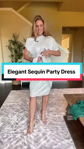 Shine all night ✨ This sequin stunner was made for the spotlight. #sequindress #sparklydress #elegant #partydress #tiktokshop 