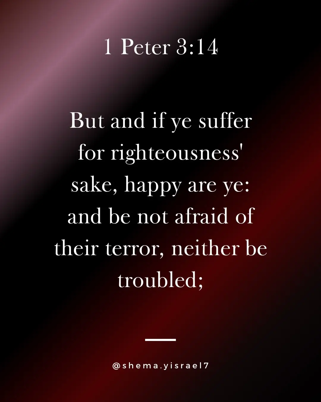 But and if ye suffer for righteousness' sake, happy are ye: and be not afraid of their terror, neither be troubled;   #righteous #happy #bible #word #truth 