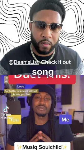 Go check out Dean’s List @Dean’s List for good music and content. Tell him I sent you.  #dropthatmike #deanslistpresents #Love #musiqsoulchild 